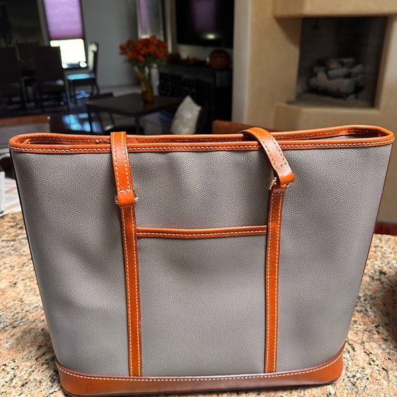 Dooney & Bourke Gray and Brown Tote - Picture 3 of 5
